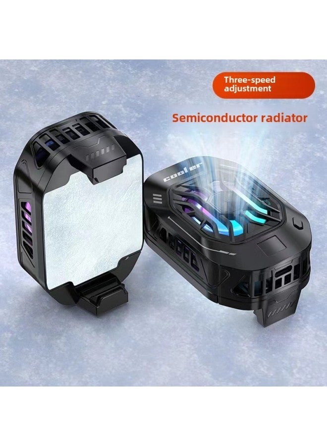 F25 Mobile Phone Radiator Three-gear Temperature Control Semiconductor Refrigeration Cooling Game E-sports Chicken Cooling-Color:F25 Basic Model-Black - Image 1