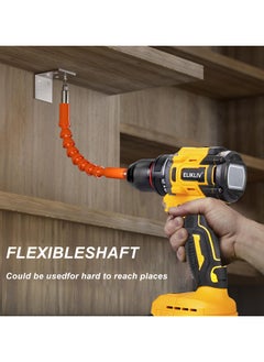 ELIKLIV ELIKLIV 48V Cordless Drill Set with 3/8" Keyless Chuck, 45Nm Max Torque, 25+1 Clutch Cordless Drill, Basic Toolbox for Home Repairs with 2 Batteries  - Image 5
