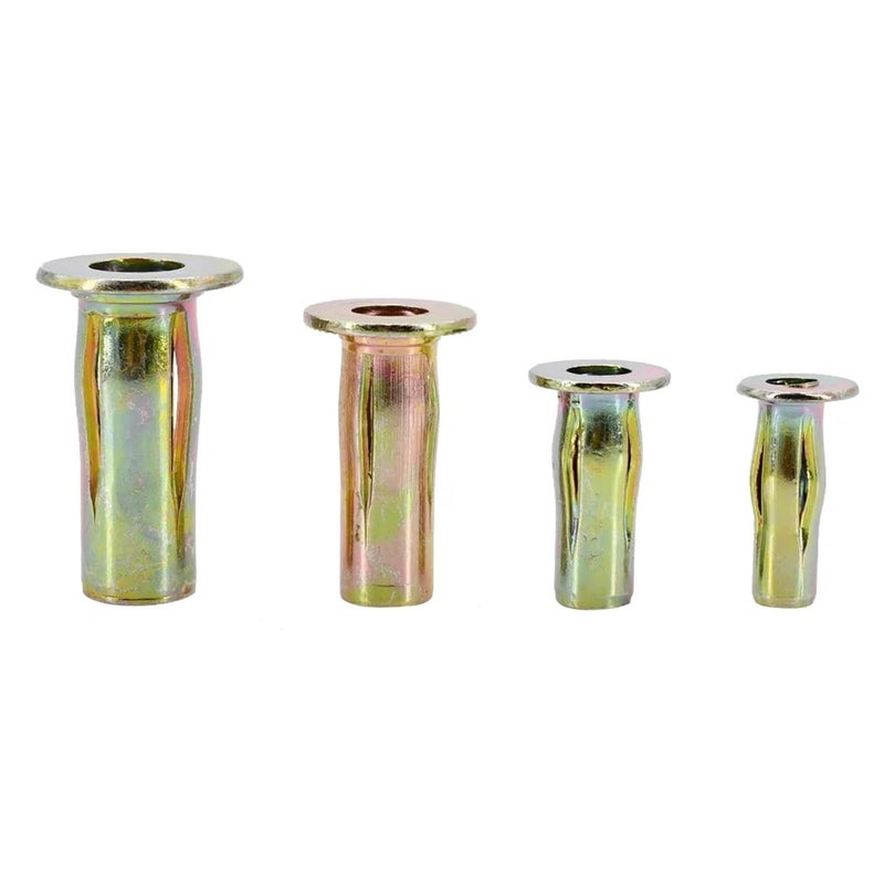 Multi-Grip Rivet-Nuts 25pcs M4 M5 M6 M8 Expansion Rivet Nut Stainless Steel Slotted Insert Flat Head Zinc Plated Iron for Accessory(304 Stainless Steel,M8) - Image 3