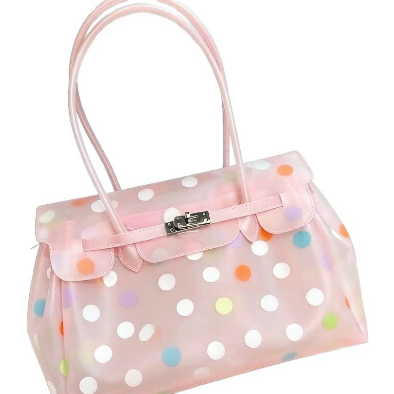 Women's Large Capacity Jelly TPU Tote Bag for Daily Commute - Image 5
