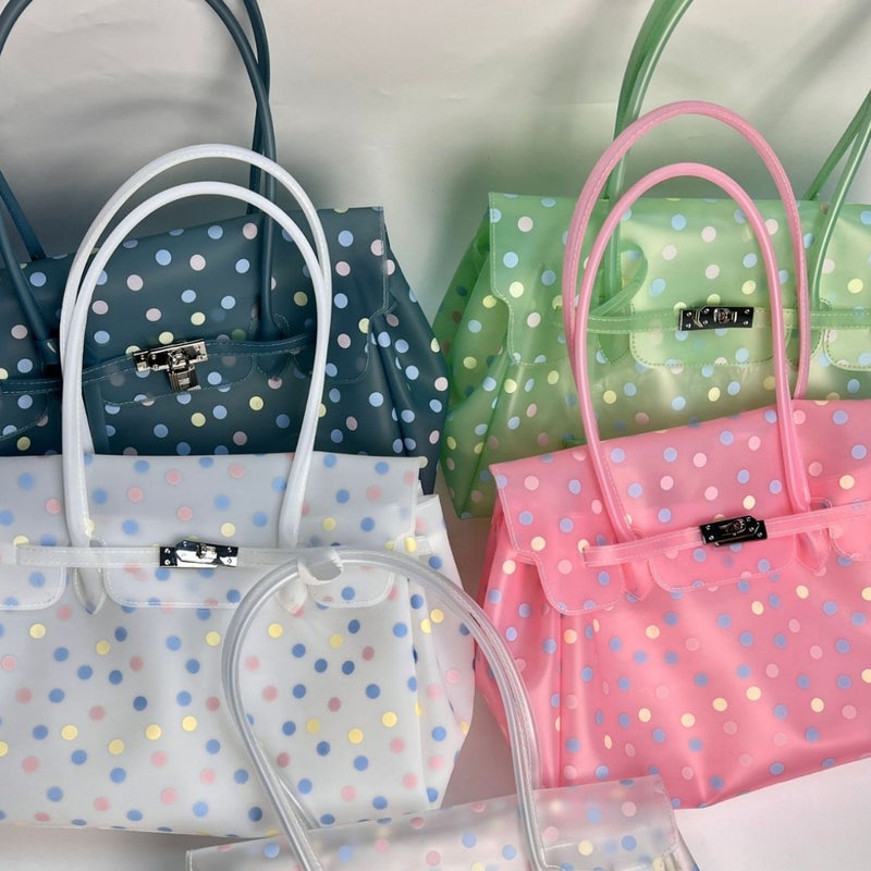 Women's Large Capacity Jelly TPU Tote Bag for Daily Commute - Image 1