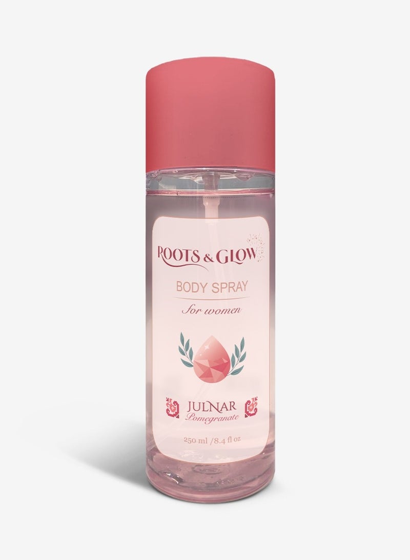 روتس اند جلو بخاخ جسم جُلنار للنساء من روتس اند جلو – رذاذ عطري منعش يدوم طويلاً - Image 1