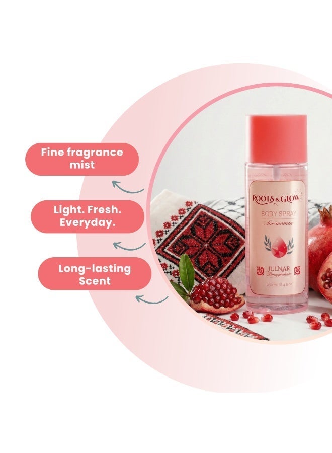 روتس اند جلو بخاخ جسم جُلنار للنساء من روتس اند جلو – رذاذ عطري منعش يدوم طويلاً - Image 2