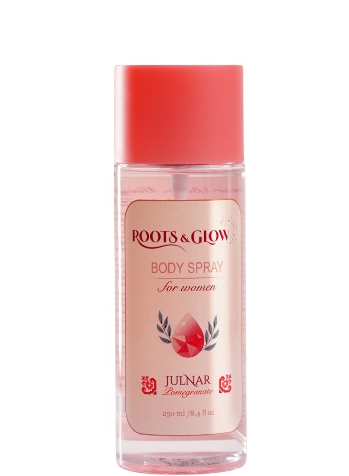 روتس اند جلو بخاخ جسم جُلنار للنساء من روتس اند جلو – رذاذ عطري منعش يدوم طويلاً - Image 1