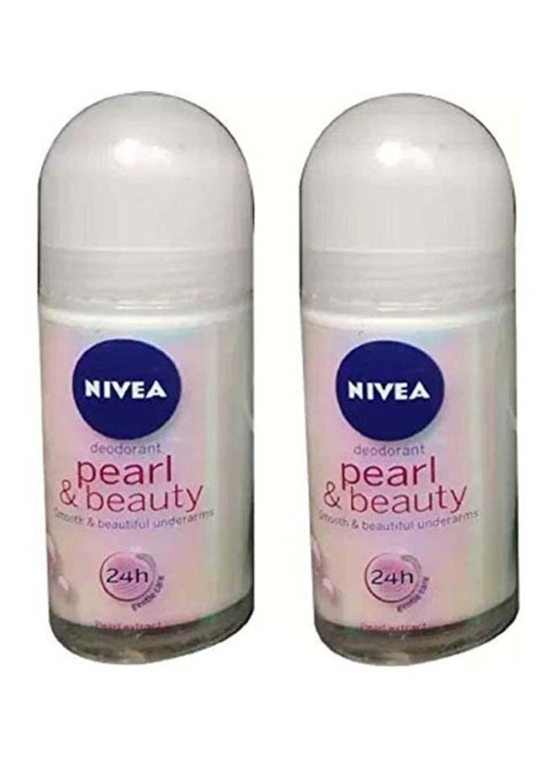 Nivea Pack Of 2 Pearl And Beauty Deodorant RollOn White