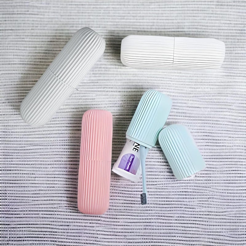 ROXA ROXA Portable Plastic Toothbrush Holder for Bathroom Pack of 1 MultiColor  - Image 5