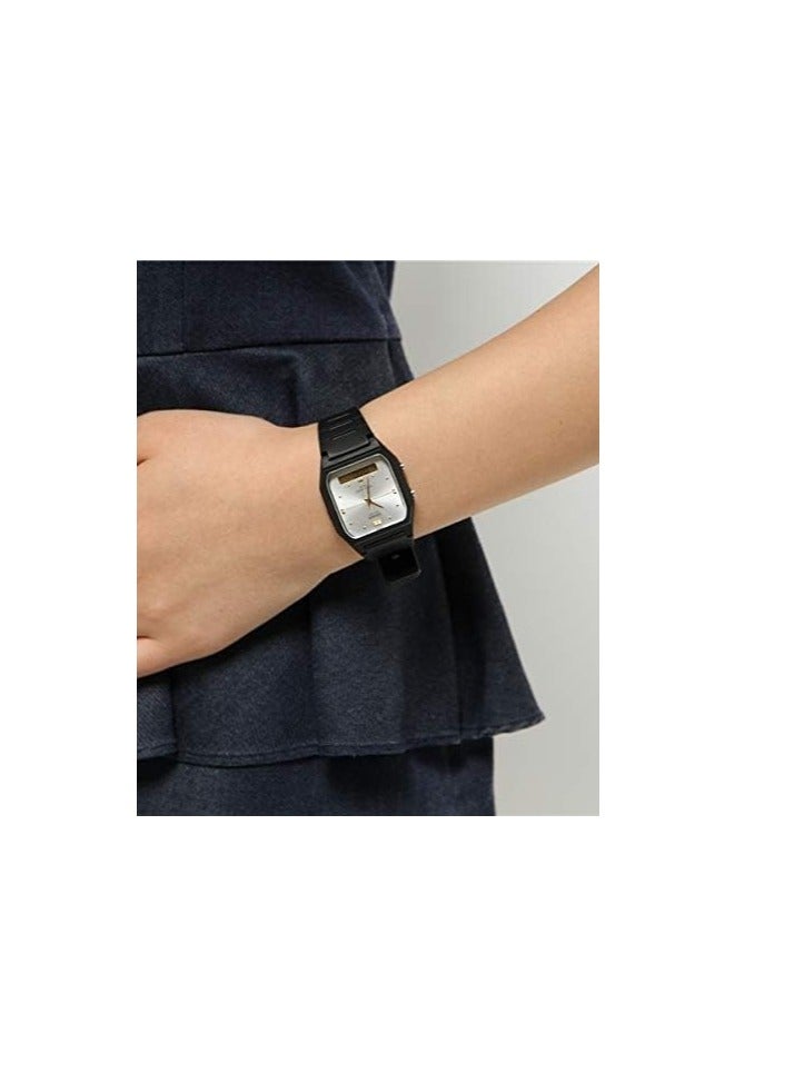 كاسيو ساعة كاسيو AW-48HE-7AVDF للرجال، كاجوال، مينا فضي، سوار أسود - Image 3