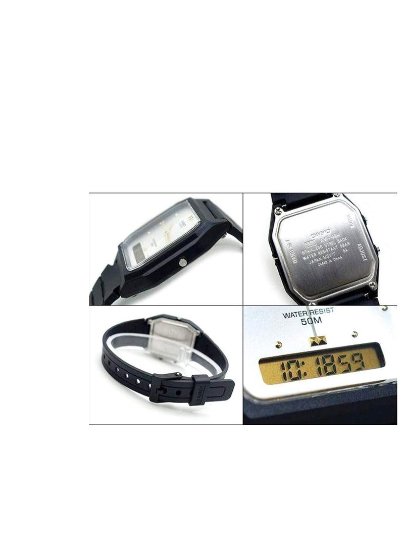 كاسيو ساعة كاسيو AW-48HE-7AVDF للرجال، كاجوال، مينا فضي، سوار أسود - Image 4