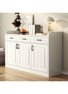 NKX Modern Wooden Storage Kitchen Cabinet with Shelves for Living Room & Kitchen  - Image 1