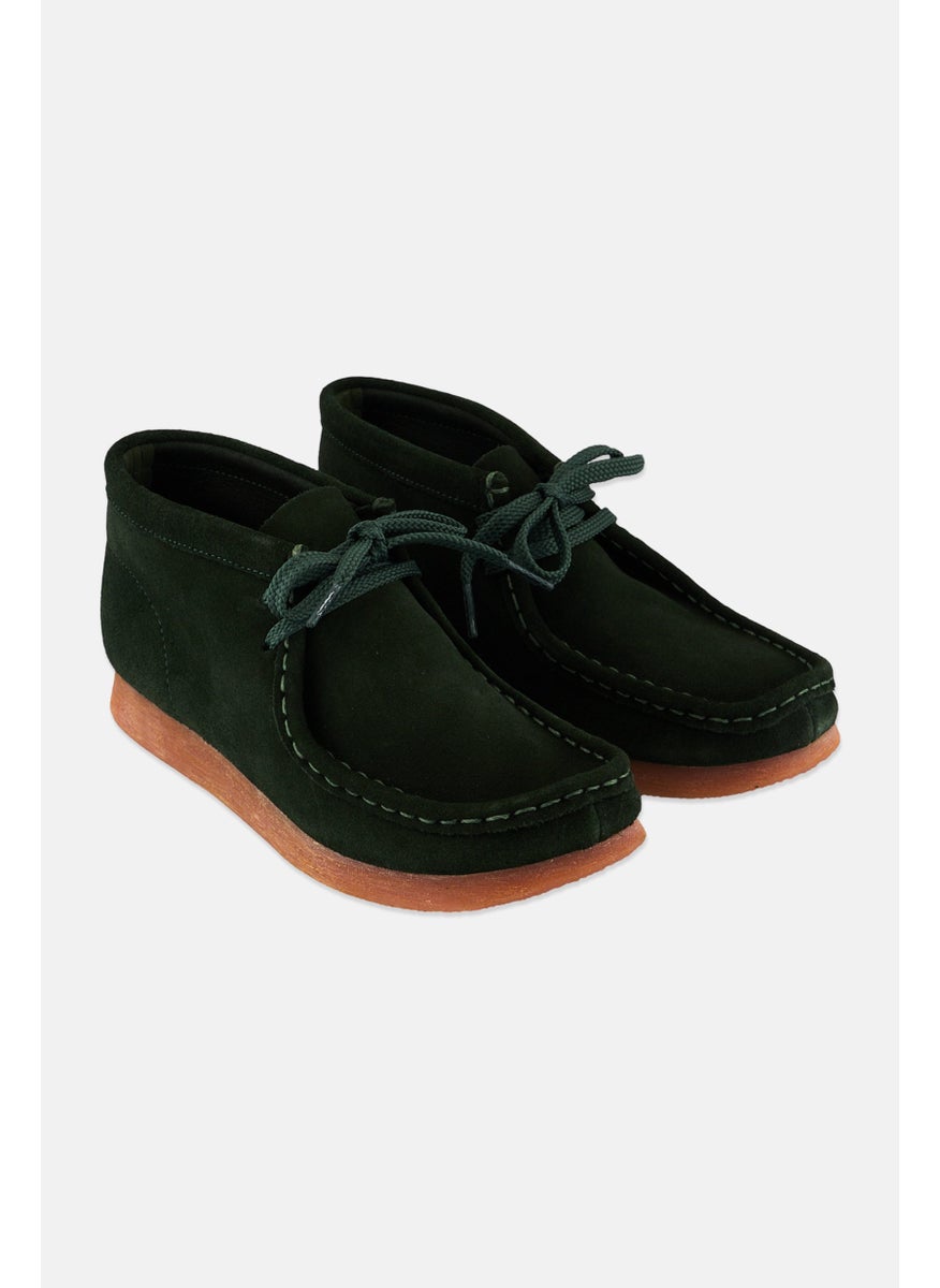clarks Kids Boy  Wallabee Lace Up Ankle Boots, Green  - Image 1