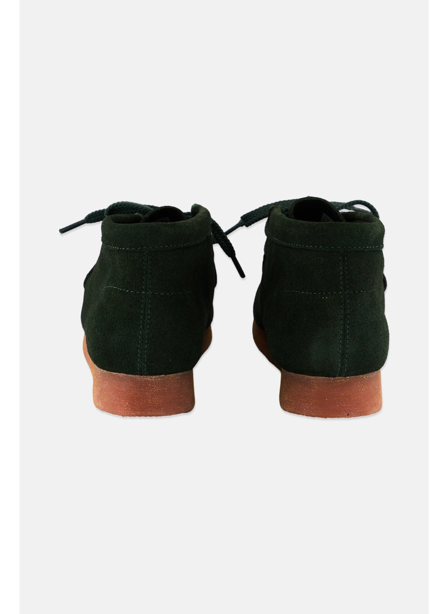 clarks Kids Boy  Wallabee Lace Up Ankle Boots, Green  - Image 2