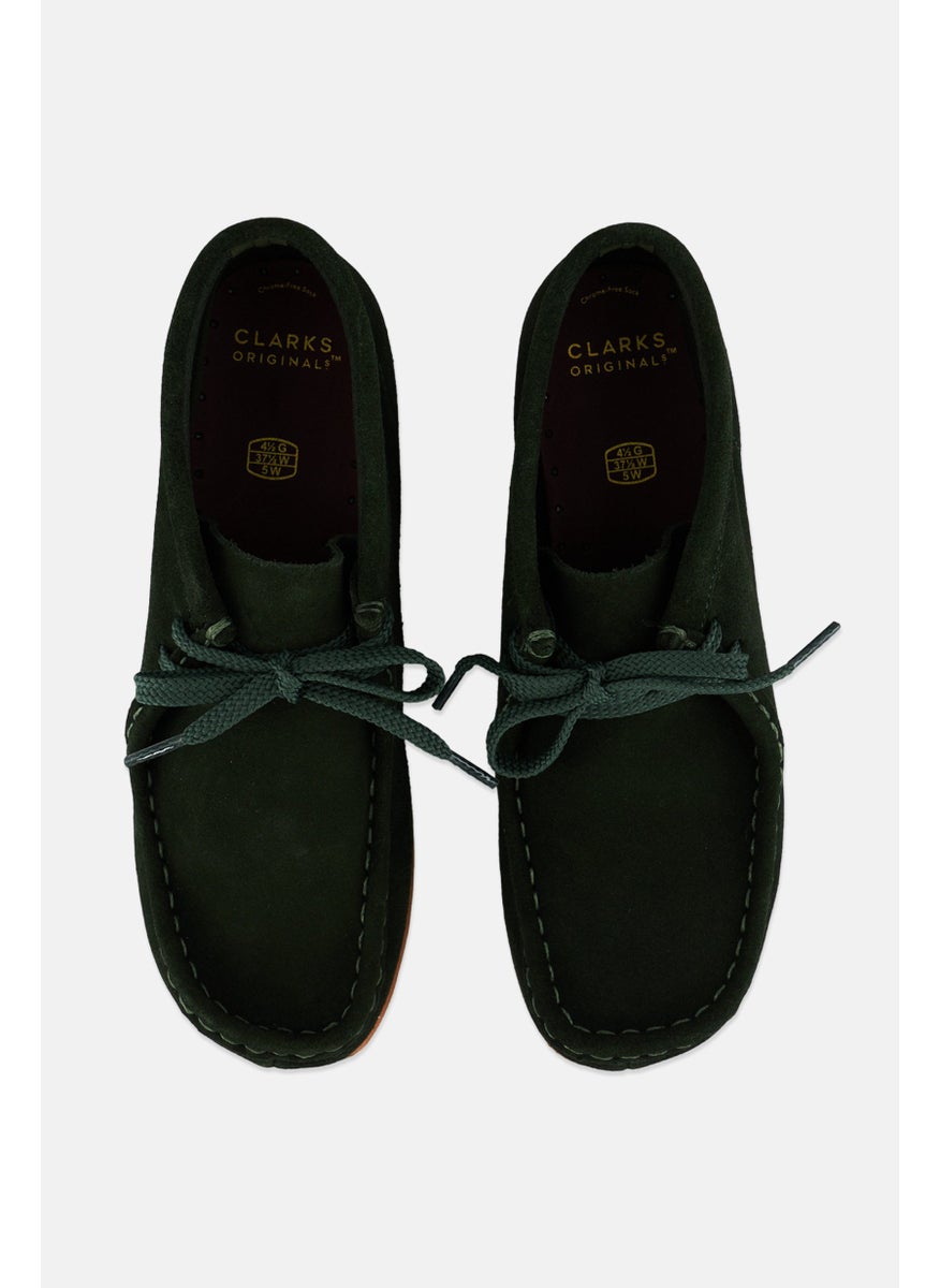 clarks Kids Boy  Wallabee Lace Up Ankle Boots, Green  - Image 3