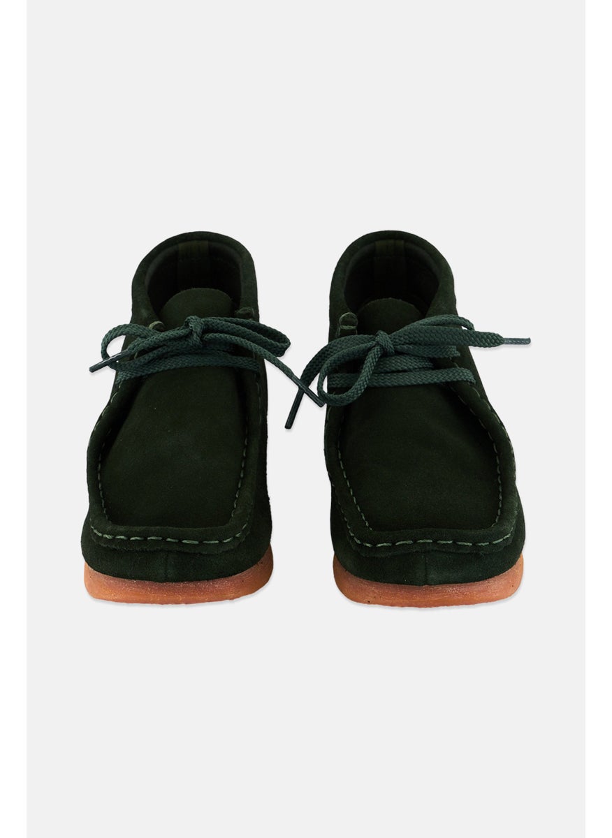 clarks Kids Boy  Wallabee Lace Up Ankle Boots, Green  - Image 4