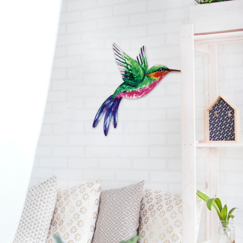 4 pcs Iron Hummingbird Hanging Ornaments Wall Art Pendants Housewarming - Image 2