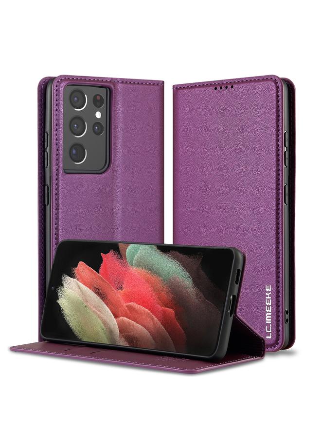 Case For Samsung Galaxy S21 Ultra 5G L1 Series Frosted Fine Texture PU Phone Case