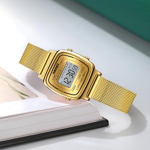MASTOP Women's Quartz Watches Ultra-Thin Gorgeous Simple Petite Wrist Watches Small Dial Mesh Steel Bracelet (Steel Silver) - Image 4