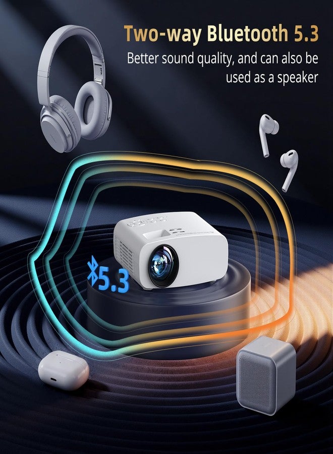 pericat Projector with WiFi and Bluetooth, Pericat 4K Supported Native 1080P Projector, Portable Movie Outdoor Projector for Home Theater, Mini Projector Compatible with PC, HDMI, USB, TV Stick, PS5 - Image 4