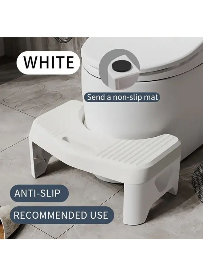 مقعد مرحاض أبيض نقي مكثف لمساعدة البالغين على القرفصاء مع تخزين - Image 1
