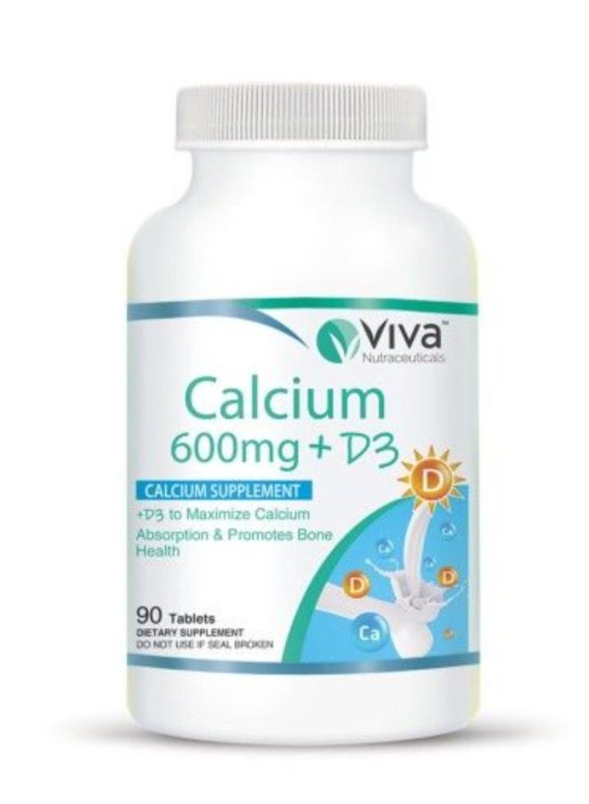 Viva Calcium 600 + Vitamin D3 200 IU Caps 60s