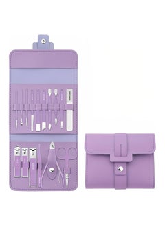 manicure Set Professional Nail Clippers Pedicure Kit, 16 pcs Stainless Steel Nail Care Tools Grooming Kit with Luxurious Travel Leather Case for Thick Nails Men Women Gift (purple) - pzsku/ZAE3746D41FCD537D0CB2Z/45/_/1715008061/779d7e2a-ddf4-421c-954a-6d28be5a6c1f