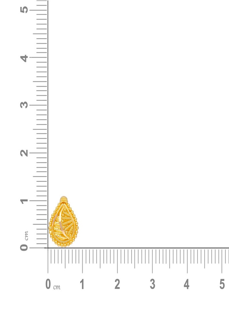 Malabar Gold and Diamonds 22 Karat 916 Purity Studs Gold Earrings ERCOS12406AEY - Image 4