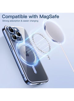 Jetech Soft Clear Case for iPhone 15 Pro Max 6.7-Inch, Camera Lens Full Protection, Compatible with MagSafe Wireless Charging, Shockproof Electroplated TPU Phone Cover Sierra Blue  - Image 2