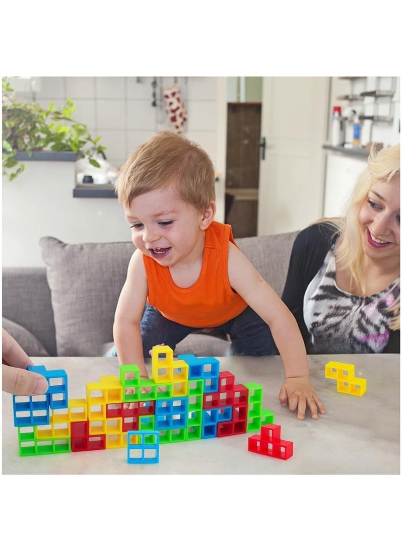 64 pcs Tetra Tower Balance Game Stacking Toys for Kids