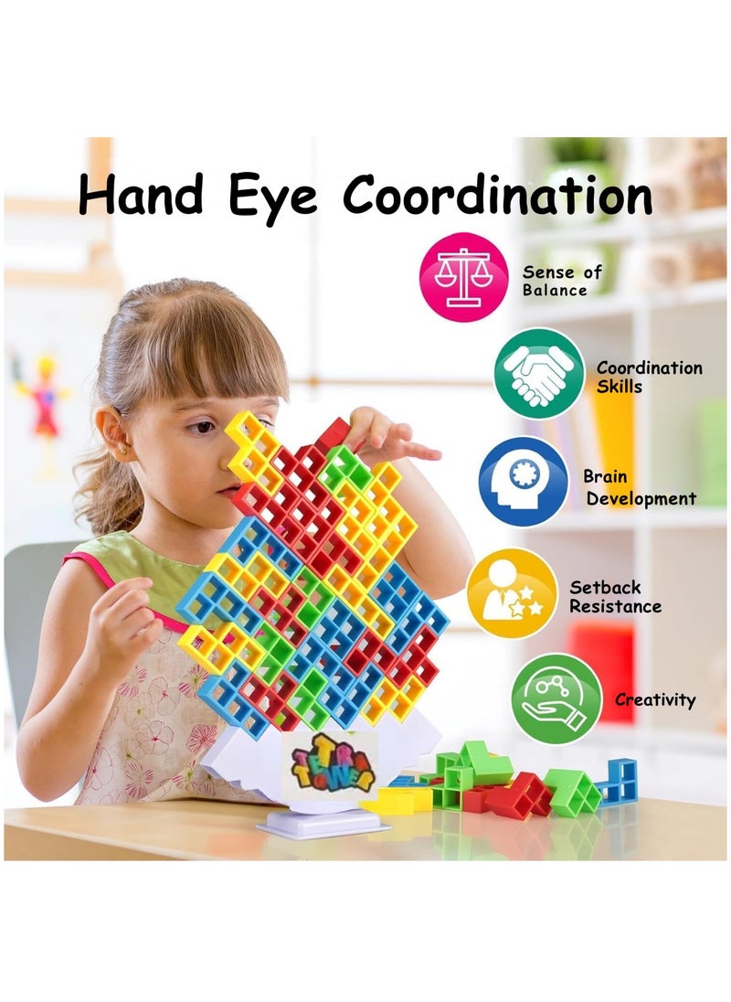 ESSEN 64 pcs Tetra Tower Balance Game Stacking Toys for Kids  - Image 4