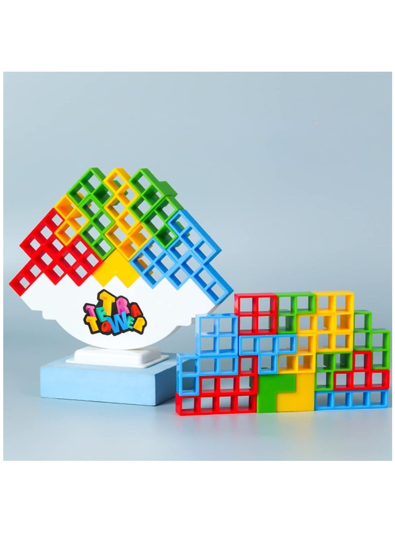 64 pcs Tetra Tower Balance Game Stacking Toys for Kids