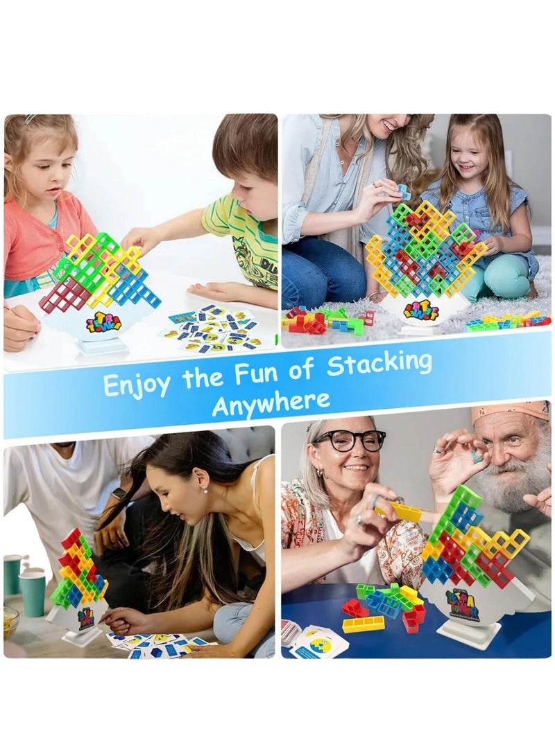64 pcs Tetra Tower Balance Game Stacking Toys for Kids