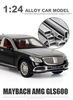 Generic 1/24 Scale Compatible with Benz Maybach AMG S600 Toy Car Alloy Die-cast Pull Back Car Model with Light and Sound Toy Vehicles for Adults Boys Girls Gift Decoration Toy (Black)  - Image 3
