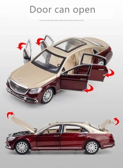 Generic 1/24 Scale Compatible with Benz Maybach AMG S600 Toy Car Alloy Die-cast Pull Back Car Model with Light and Sound Toy Vehicles for Adults Boys Girls Gift Decoration Toy (Black)  - Image 4