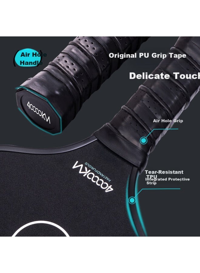 40,000 Km Pickleball Paddle Set T300 Carbon Fiber Dual Paddle Tournament-grade Professional Durable Pp Honeycomb Core Lightweight Featherweight - Image 3