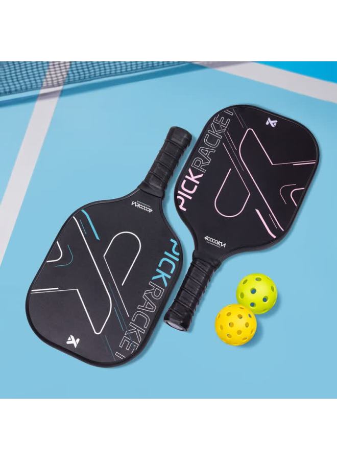40,000 Km Pickleball Paddle Set T300 Carbon Fiber Dual Paddle Tournament-grade Professional Durable Pp Honeycomb Core Lightweight Featherweight - Image 4