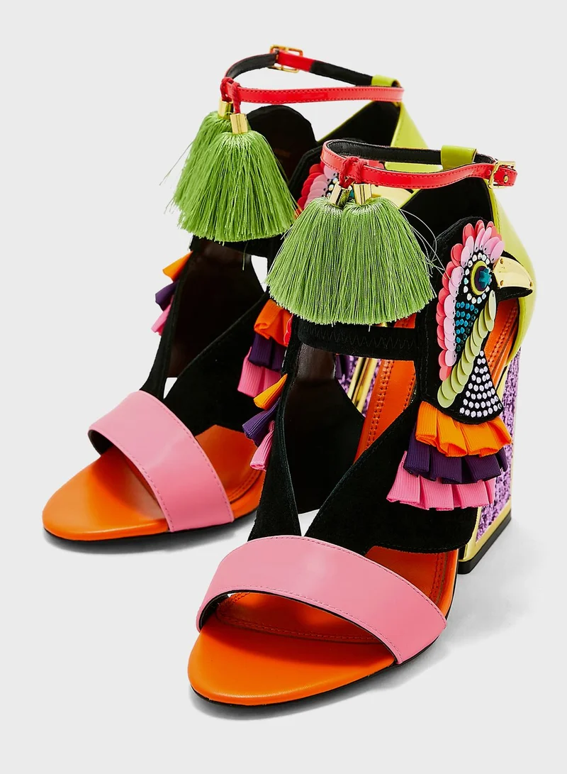 Kat Maconie Kicker Flared High Heel Sandals