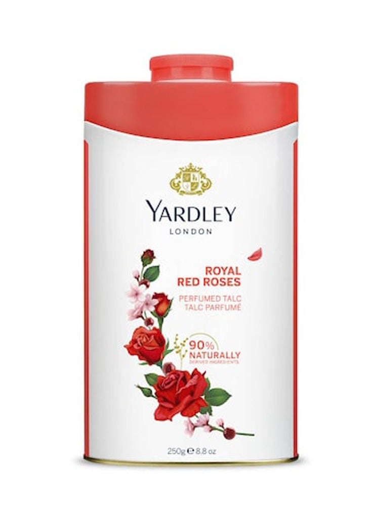 Yardley Red Roses Perfumed Talc Powder 250grams - Image 1