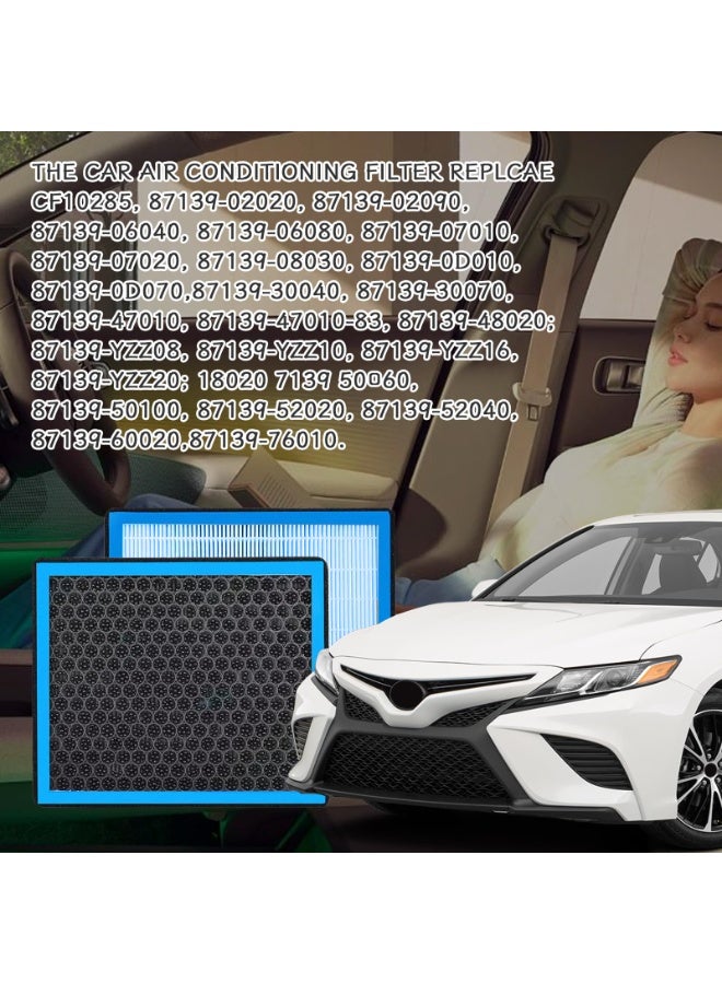 BOAO CF10285 Cabin Air Filter With Activated Carbon For Toyota 4Runner Highlander RAV4 Tundra Camry Corolla Prius Land Cruiser Sequoia Sienna Avalon 2010 2011 2012 2013 2014 2015 2016 2017 2018 2019 2020 - Image 5