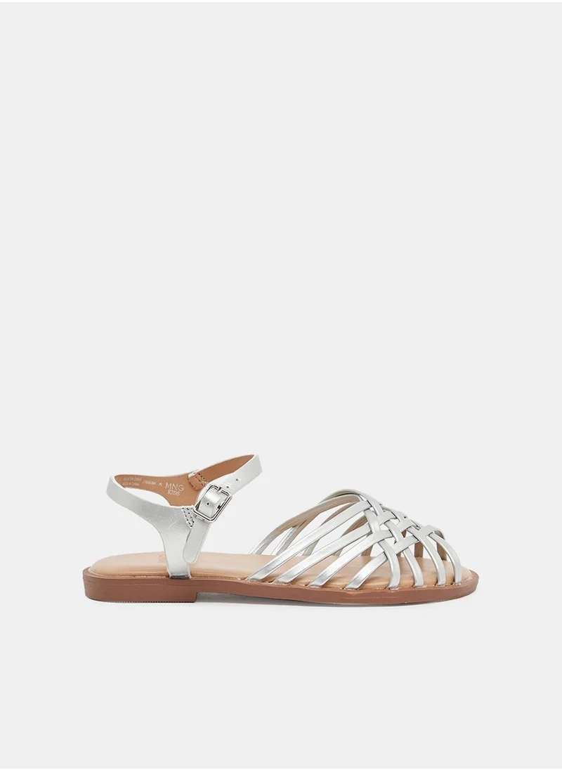 MANGO Girls Strappy Sandals