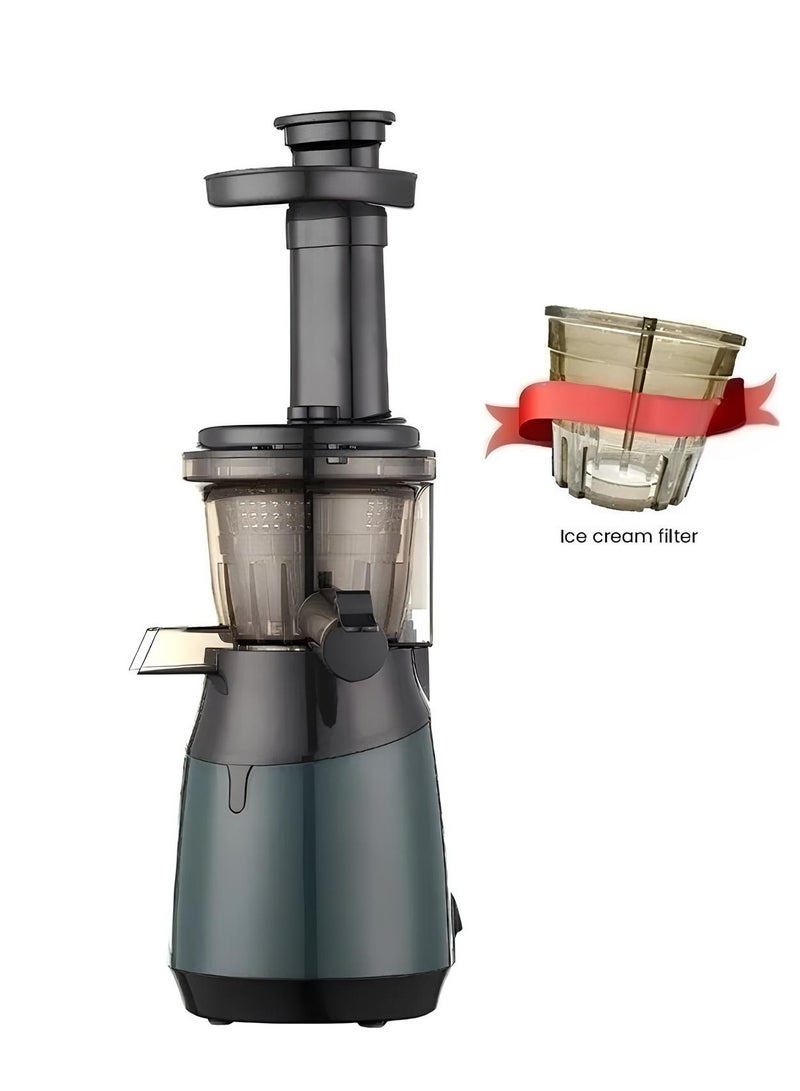 ماركة غير محددة عصارة كهربائية صغيرة بتقنية العصر البطيء (المضغ) وعصارة باردة لعصر الفواكه والخضروات، وفلتر لصنع الآيس كريم - Image 1