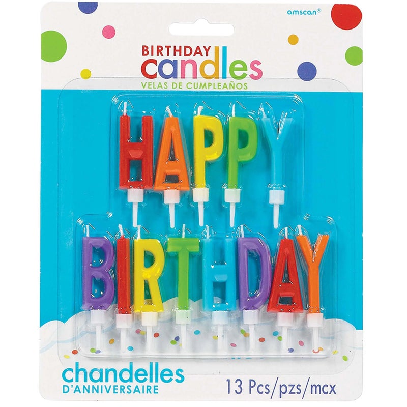 Amscan International 170333 Happy Birthday Letter Primary Candle - Image 2