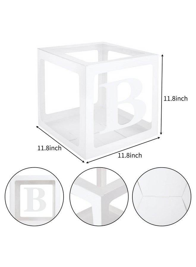 RUBFAC Baby Boxes for Baby Shower Decoration with 8 Letters and 36 Balloons 4pcs Clear Balloon Boxes BABY Blocks for Girls Birthday Party Decorations(Pink) - Image 2