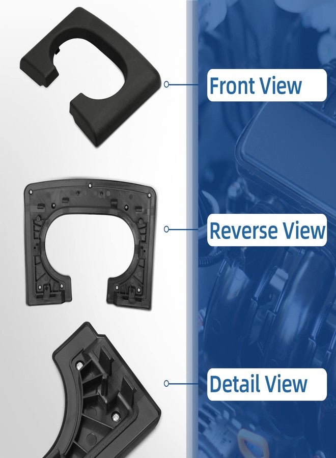 Parfyter Center Console Cup Holder Replacement Pad Black Compatible with Ford F150 2004-2014 Center Console Cup Holder Pad +2PCS Car Coasters - Image 4