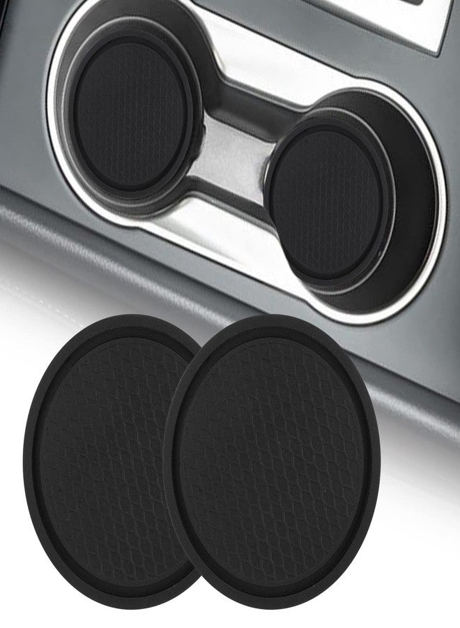 Parfyter Center Console Cup Holder Replacement Pad Black Compatible with Ford F150 2004-2014 Center Console Cup Holder Pad +2PCS Car Coasters - Image 3