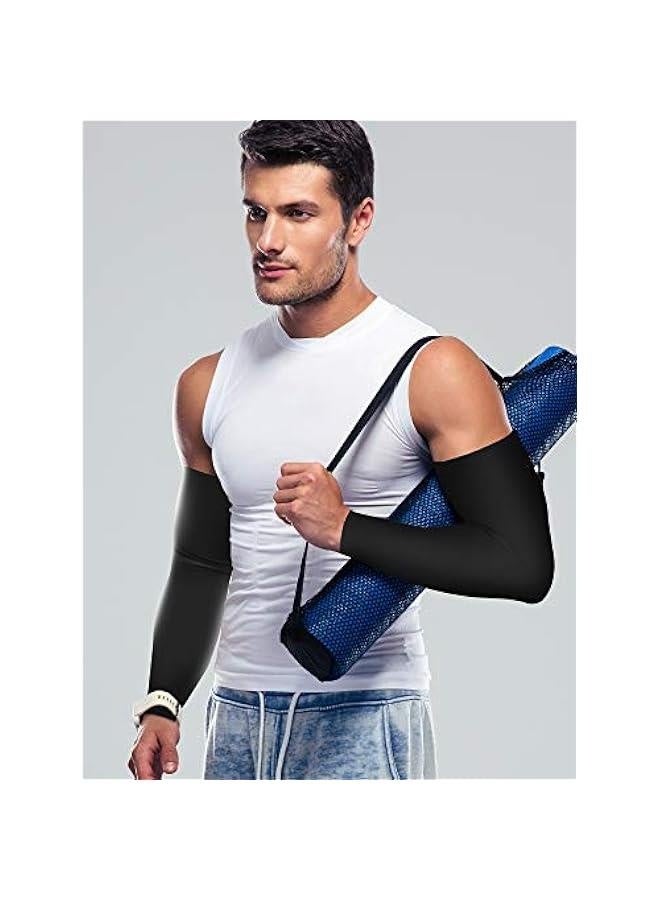9 Pairs UV Protection Sleeves Cooling Sleeves Long Arm Covers Arm Sleeves for Men and Women - Image 4