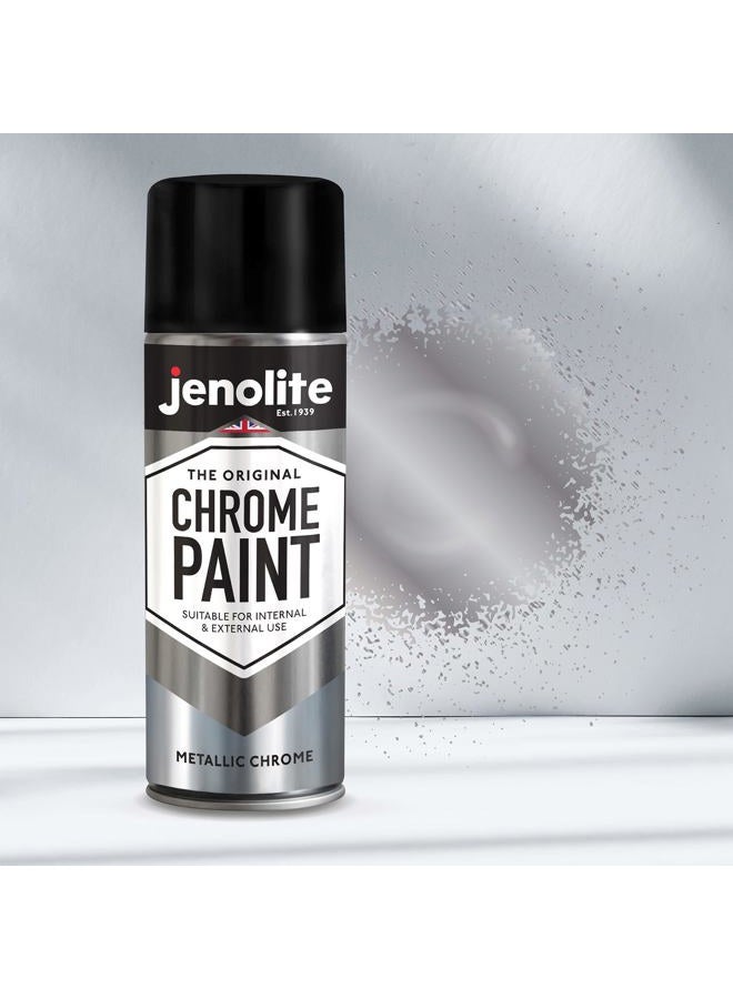 JENOLITE طلاء رذاذ جينوليت كروم معدني، مناسب للاستخدام الداخلي والخارجي، 400 مل - Image 5