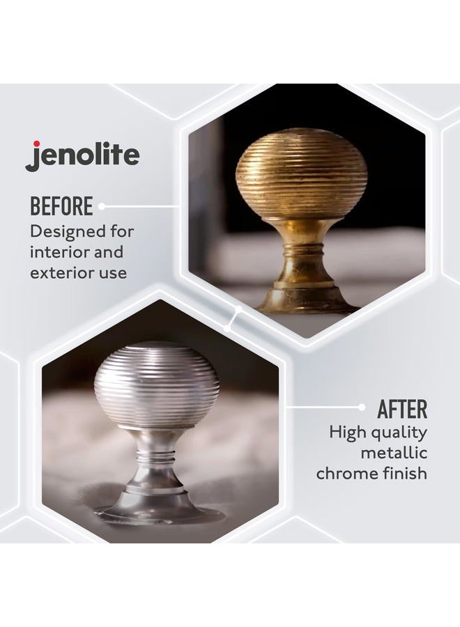 JENOLITE طلاء رذاذ جينوليت كروم معدني، مناسب للاستخدام الداخلي والخارجي، 400 مل - Image 4