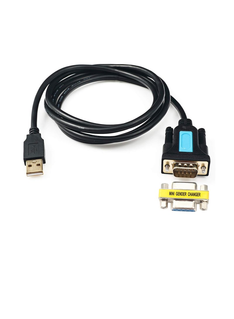 igeekwell USB to RS232 Adapter with Prolific PL2303 Chipset USB2.0 Male to RS232 Female DB9 Serial Cable 2m 6ft for Windows XP,Windows Vista,7,8,10,Mac OS 10.6 Above Linux，2M,1PACK - Image 1