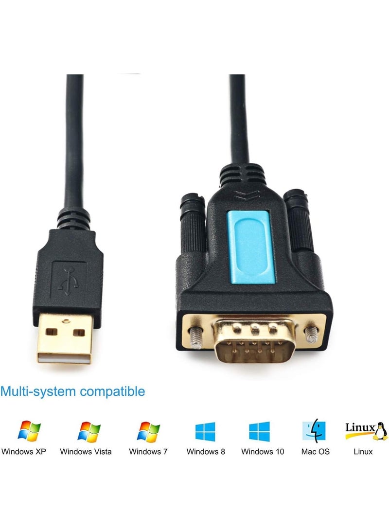 igeekwell USB to RS232 Adapter with Prolific PL2303 Chipset USB2.0 Male to RS232 Female DB9 Serial Cable 2m 6ft for Windows XP,Windows Vista,7,8,10,Mac OS 10.6 Above Linux，2M,1PACK - Image 3