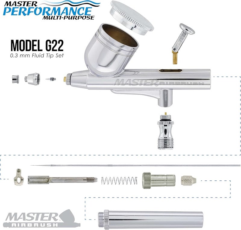 Master Airbrush Multi-Purpose Air Brush Kit with Mini C16-G Air Compressor - Image 3
