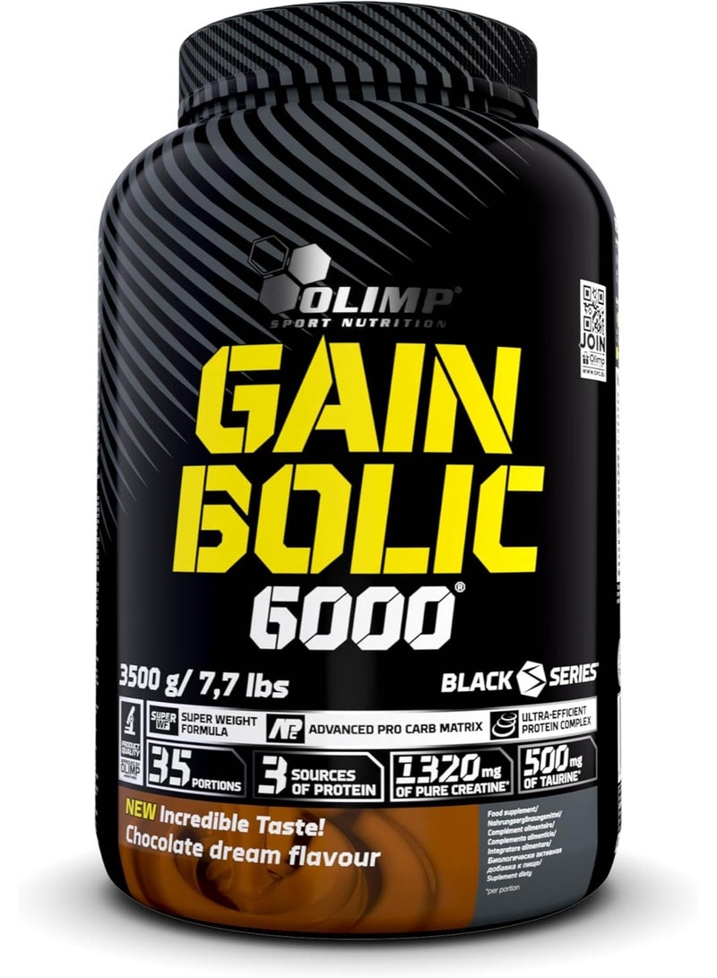 أولمب مسحوق Gain Bolic 6000 Mass Gainer من Sport Nutrition - بنكهة الشوكولاتة، 3.5 كجم - مزيج غني بالبروتين والكربوهيدرات لدعم العضلات - Image 1